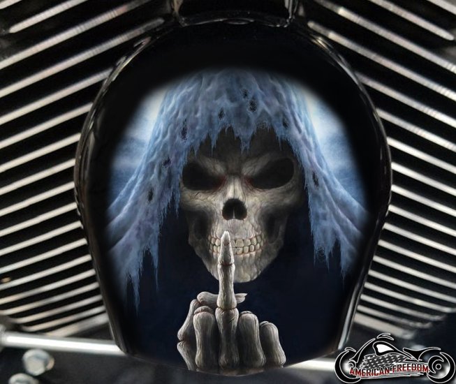 Custom Horn Cover - Close Middle Finger Reaper