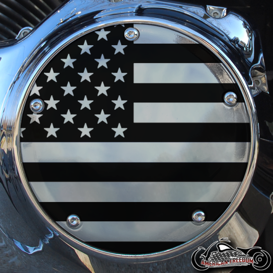 Chrome Harley Davidson Derby Cover - US Flag