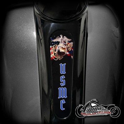 Harley 8 Inch Dash Insert - USMC Globe And Anchor