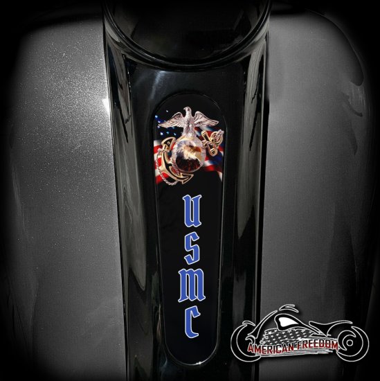 Harley 8 Inch Dash Insert - USMC Globe And Anchor