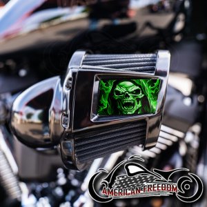Harley 2019-2024 Heavy Breather Insert - Vampire Reaper Green