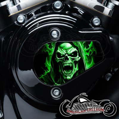 Harley Davidson VVT Timing Medallion - Vampire Reaper Green
