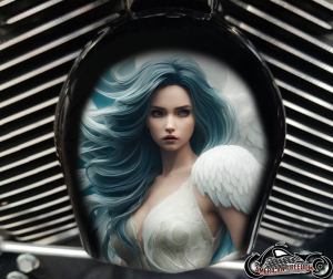 Custom Horn Cover - Warrior Angel