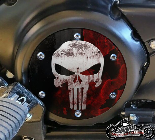 SUZUKI M109R Derby/Engine Cover - Tarnished Punisher