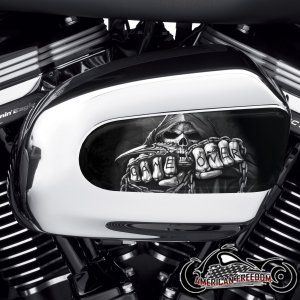 Harley Davidson Wedge Air Cleaner Insert - Game Over B&W