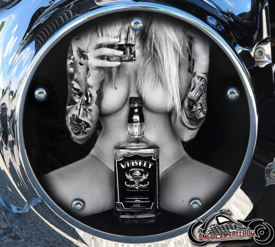 Custom Derby Cover - Whiskey Pin Up