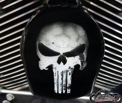 Custom Horn Cover - White Punisher