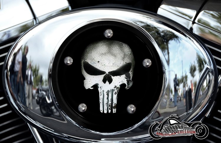 Custom Air Cleaner Cover - White Graffiti Punisher