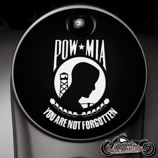 Custom Fuel Door - POW MIA (B&W)