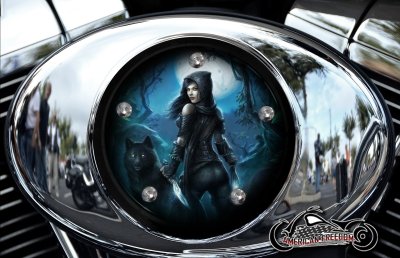 Custom Air Cleaner Cover - Wild Wolf Girl