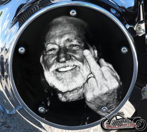 Custom Derby Cover - Willy Middle Finger