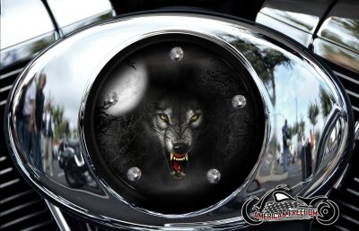 Custom Air Cleaner Cover - Wolf Moon