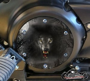 SUZUKI M109R Derby/Engine Cover - Wolf And Moon