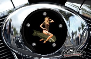 Harley Air Cleaner Cover - Bombshell On Black