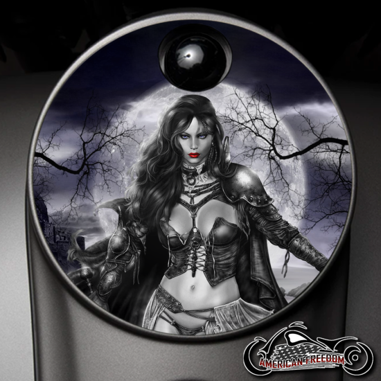 Custom Fuel Door - Purple Moon Girl