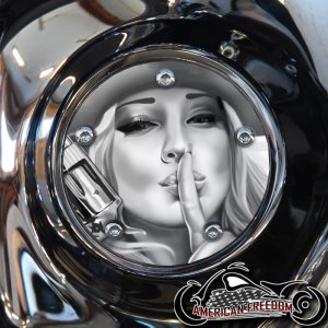 Custom Timing Cover - Gunslinger Gal Shhhh