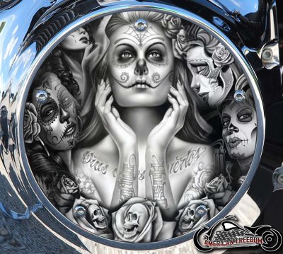 Custom Derby Cover - Day Of The Dead Ladies