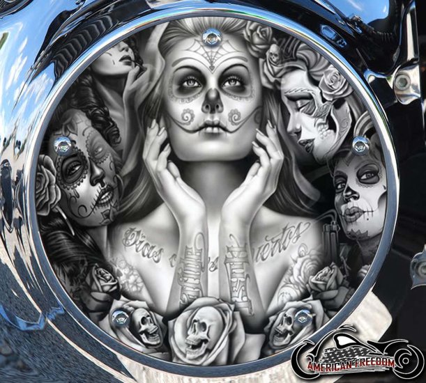 Custom Derby Cover - Day Of The Dead Ladies