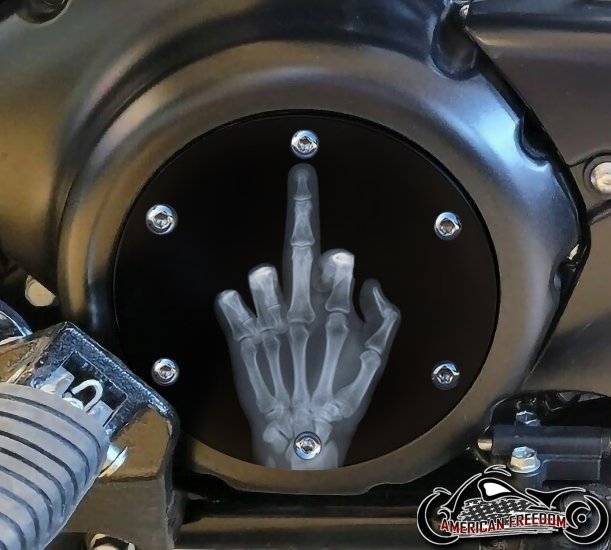SUZUKI M109R Derby/Engine Cover - Xray Middle Finger