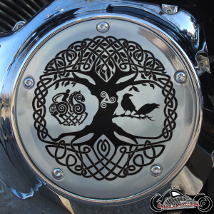 Chrome Harley Davidson Derby Cover - Yggdrasil