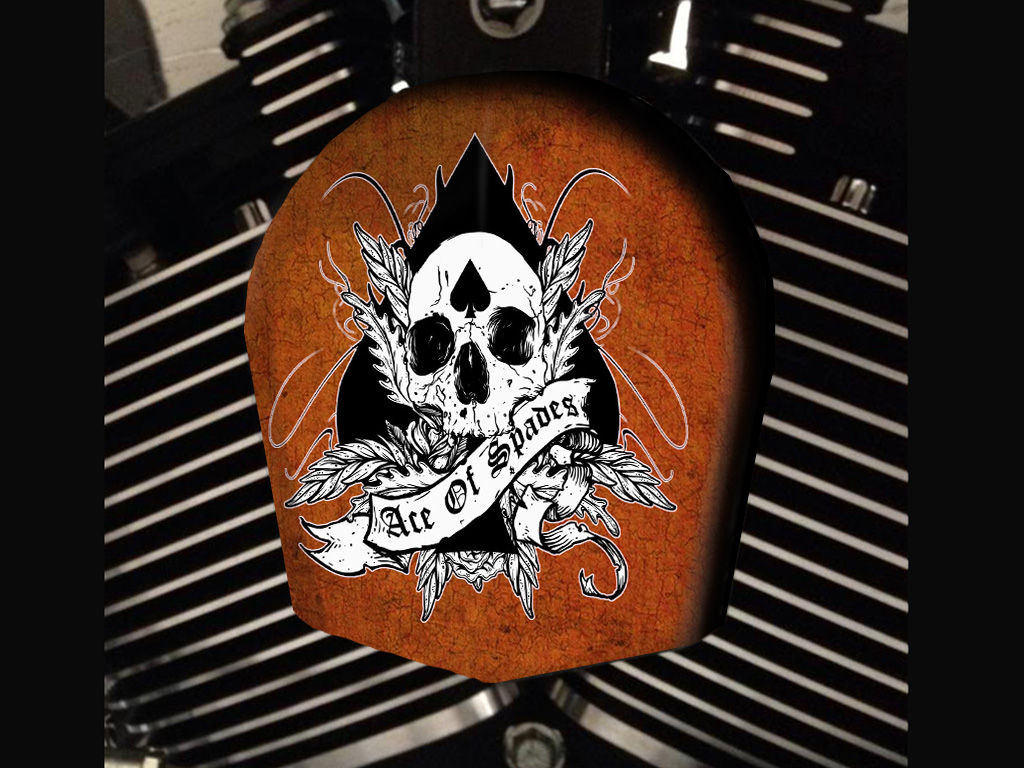 custom harley davidson horn covers