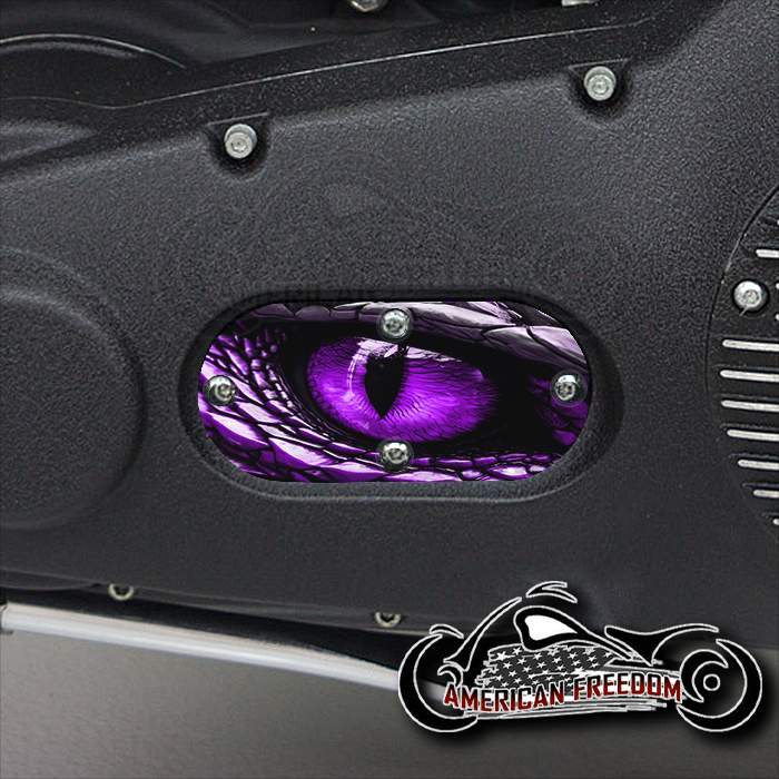 Custom Oval Inspection Cover - Dragon Eye Purple