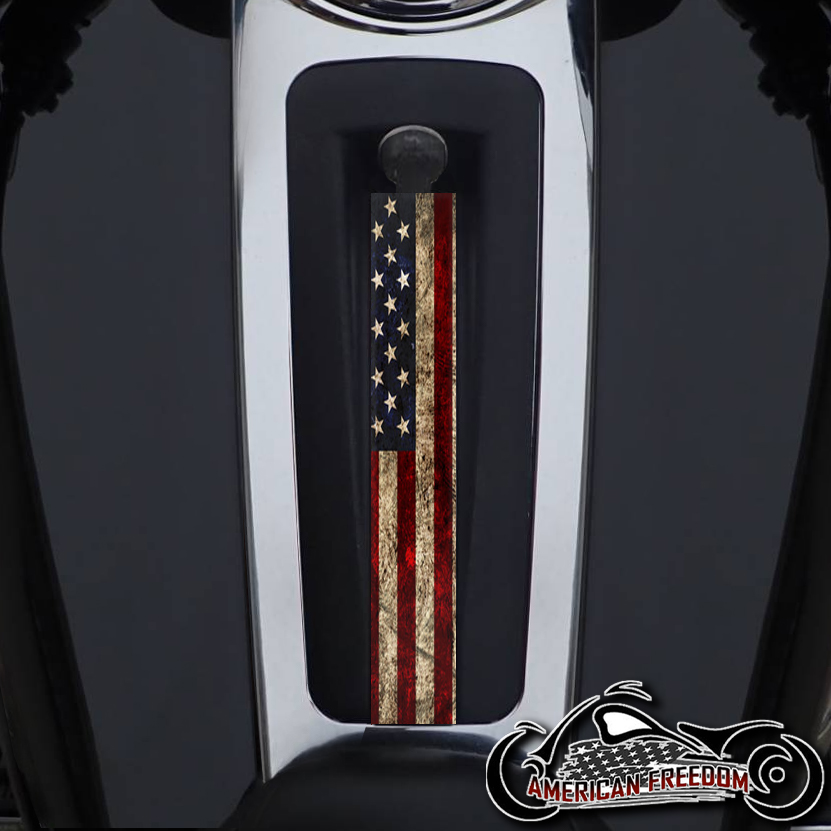 Patriotic - Harley Davidson Ultra Limited Dash Inserts : Custom Derby Cover