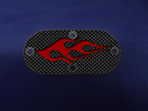 Custom Oval Inspection Cover - Flame