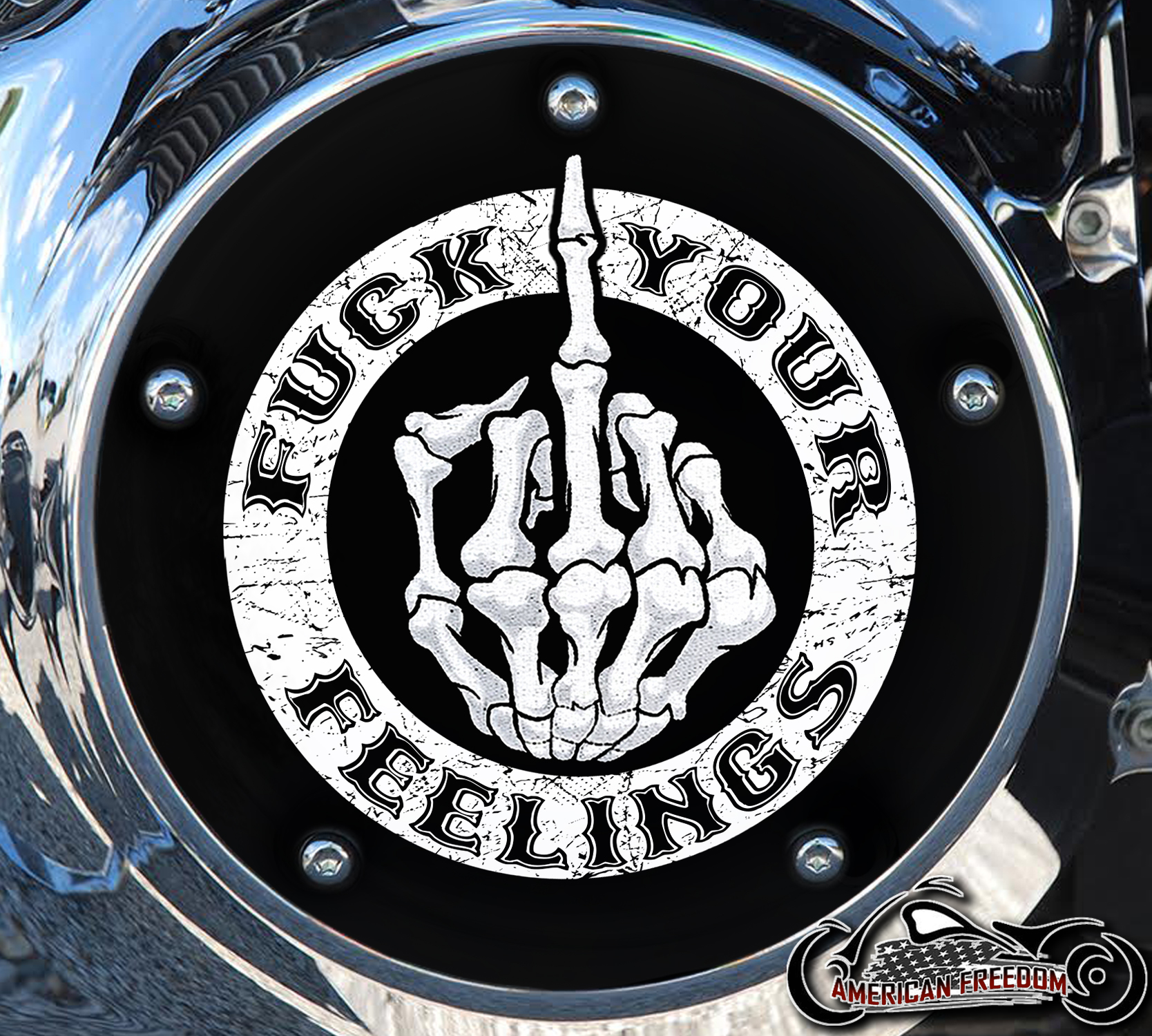 Custom Derby Cover - Fuck Your Feelings