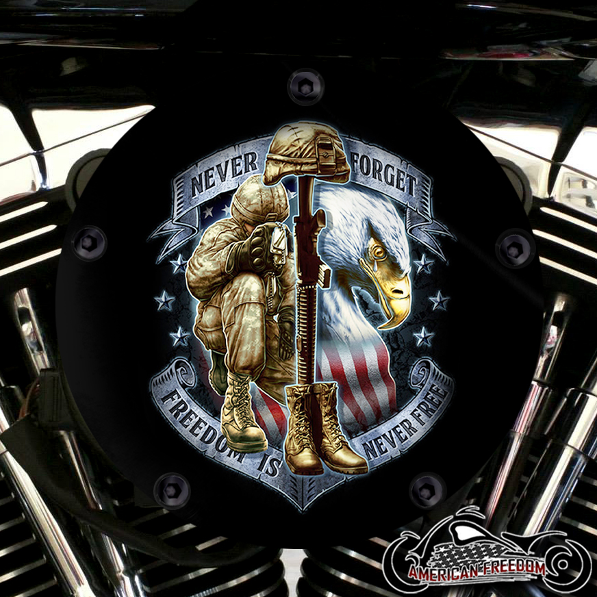 Harley Davidson High Flow Air Cleaner Cover - Never Forget HARLEY ...