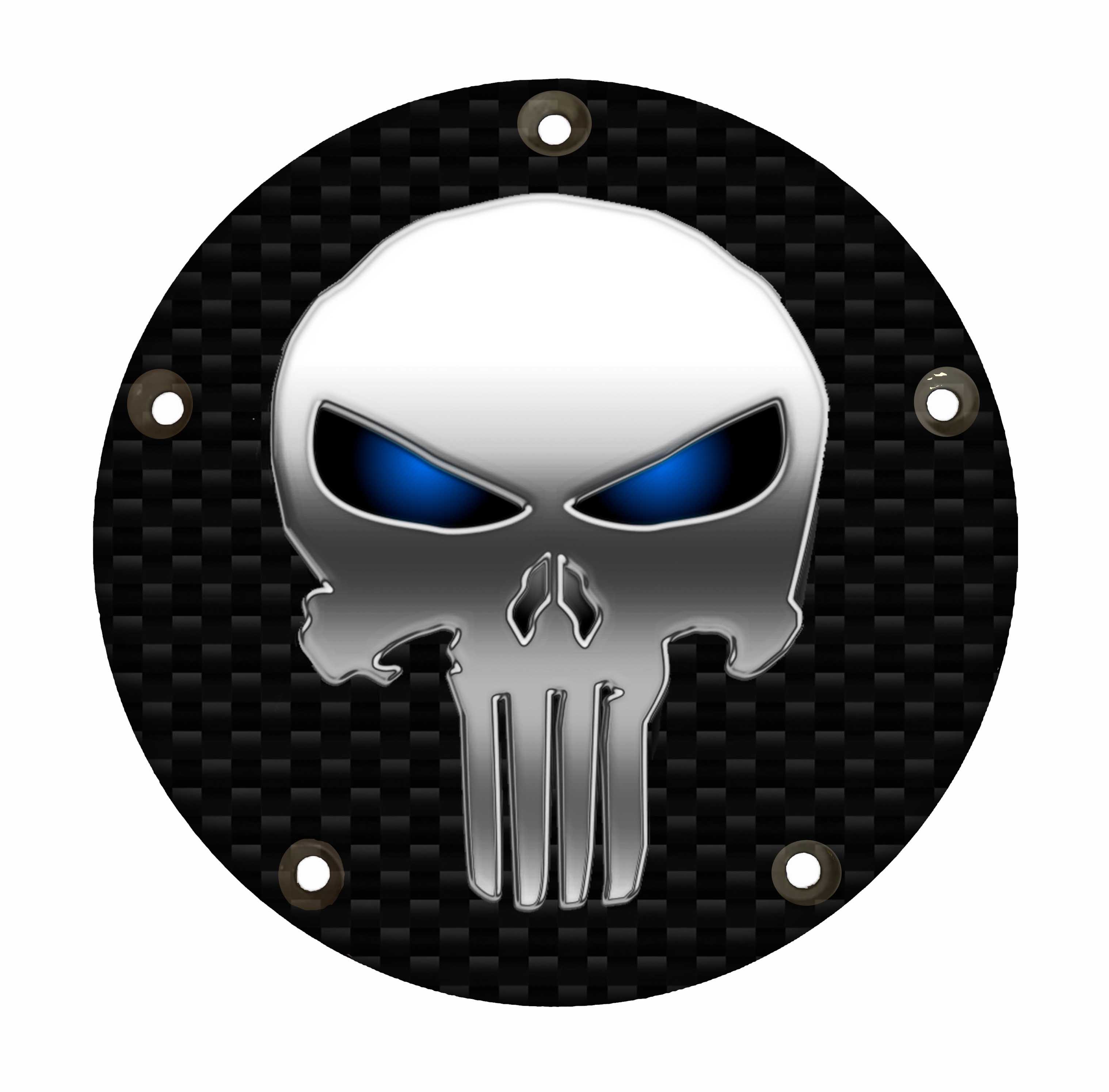 Harley Davidson Custom Derby Cover - Punisher CF Blue Eyes [Harley ...