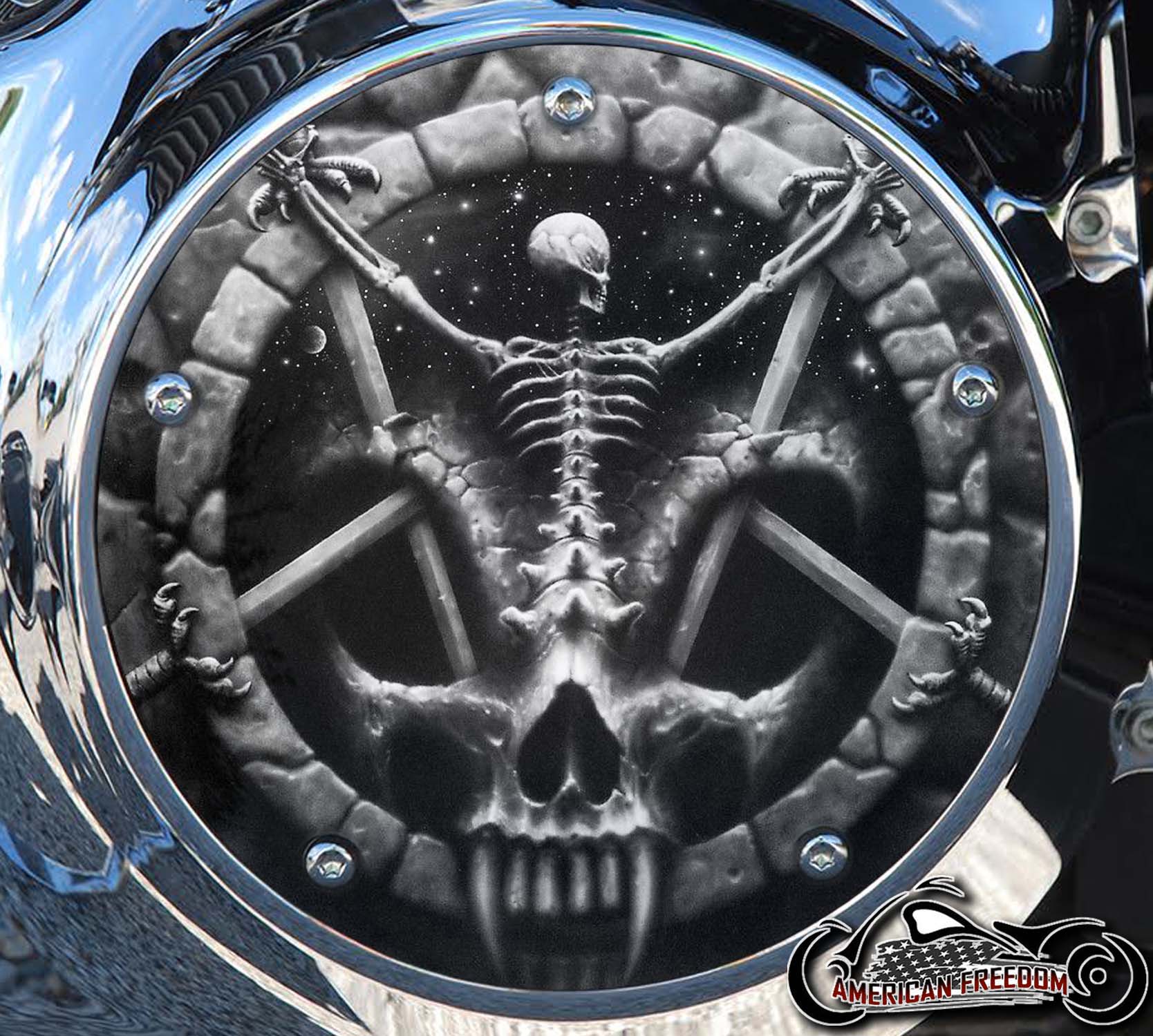 Custom Derby Cover - Slayer 2 [Harley Davidson Derby Cover] - $129.99 ...