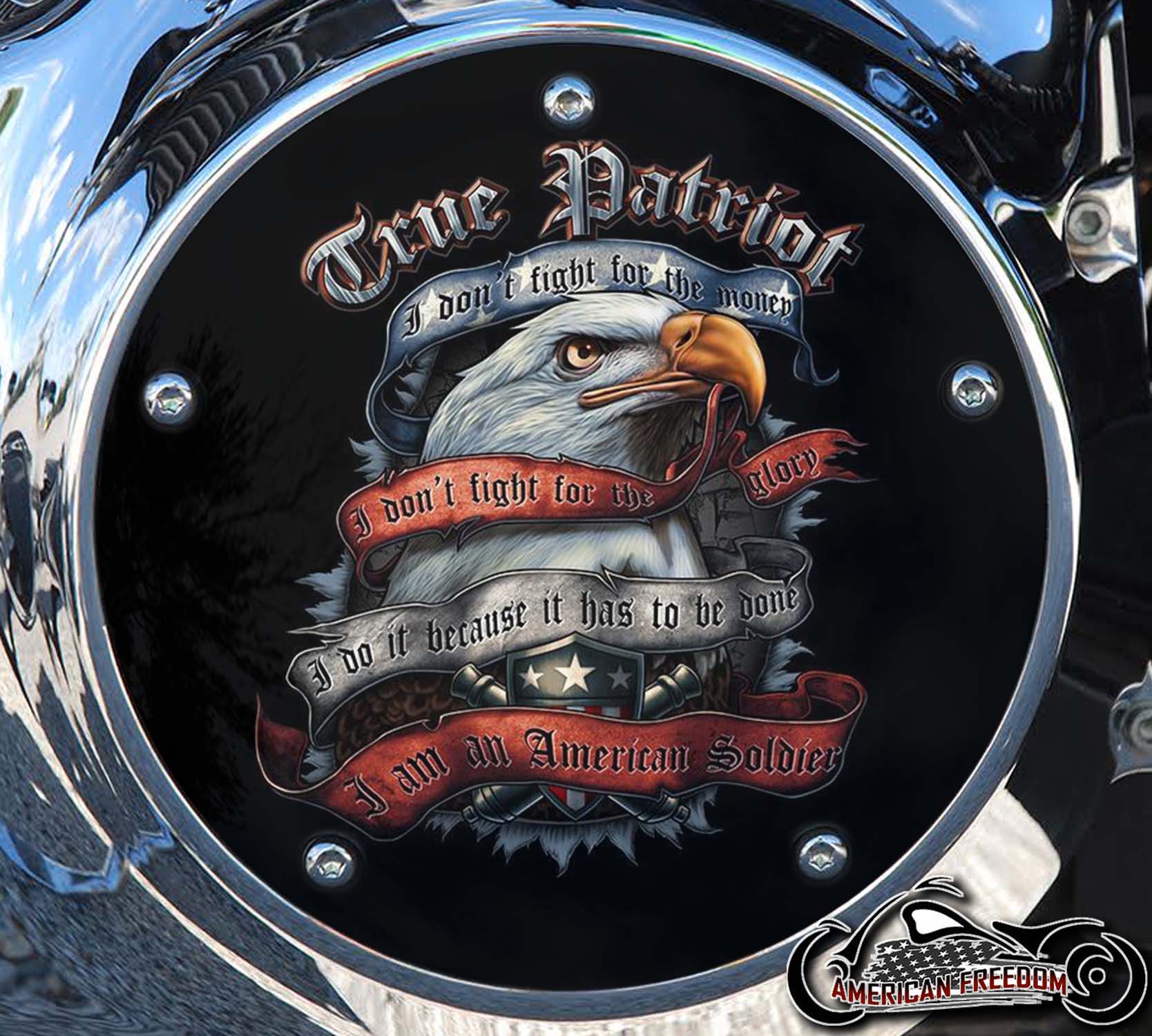 Patriotic - Harley Davidson Derby Covers : Custom Derby Cover